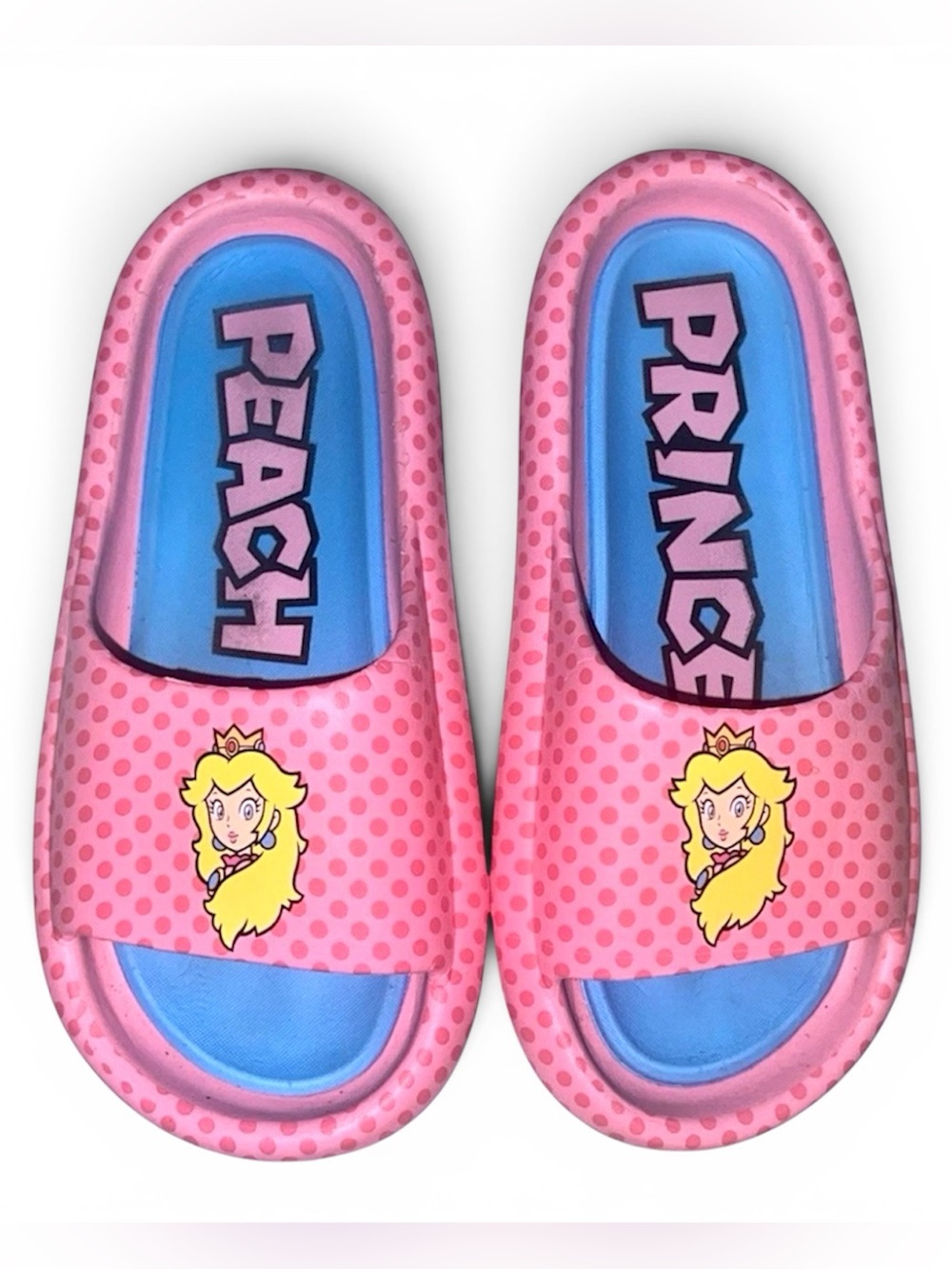 Ground Up Princess Peach Slides Slip On Pink Sandals Super Mario Women's Size 8